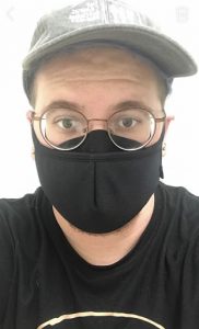 Photo of Nick with mask on